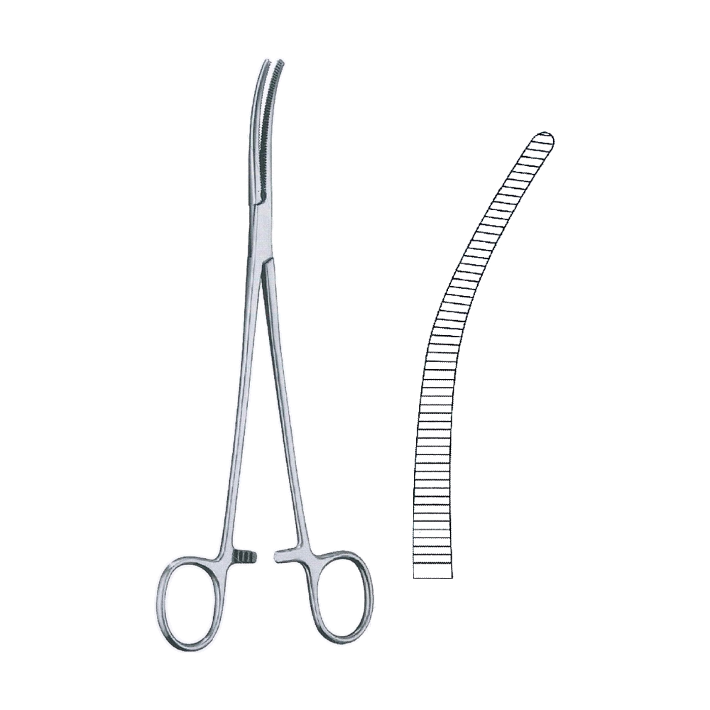 Roberts Haemostatic Forceps 22 cm, 8 3/4", Curved (MB6-155)