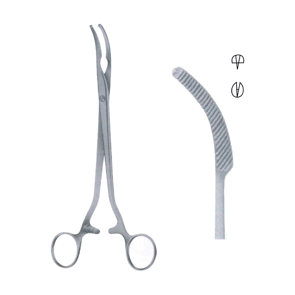 Mikulicz Haemostatic Tissue Forceps 20.5 cm, 8", 1x2 Teeth (MB6-201)