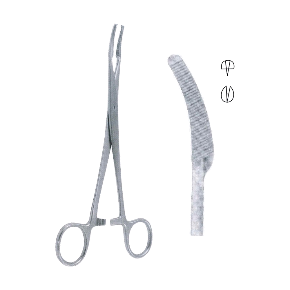 Mikulicz Haemostatic Tissue Forceps 20.5 cm, 8", 1x2 Teeth (MB6-202)