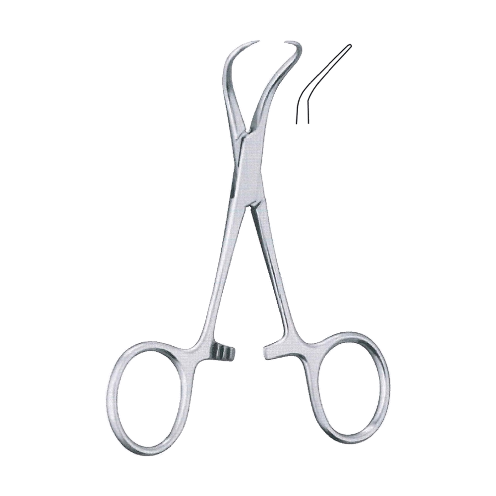 Backhaus Towel Forceps 8 cm, 3 1/4", Curved (MB6-231)