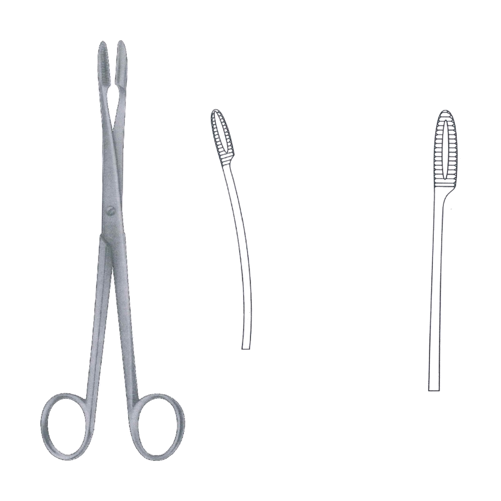 Gross Maier Dressing Forceps (Bullet Holding Forceps) 26.5 cm, 10 1/2", Without Ratchet (MB6-283)