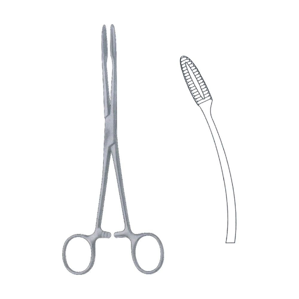 Gross Maier Dressing Forceps (Bullet Holding Forceps) 26.5 cm, 10 1/2", With Ratchet (MB6-286)