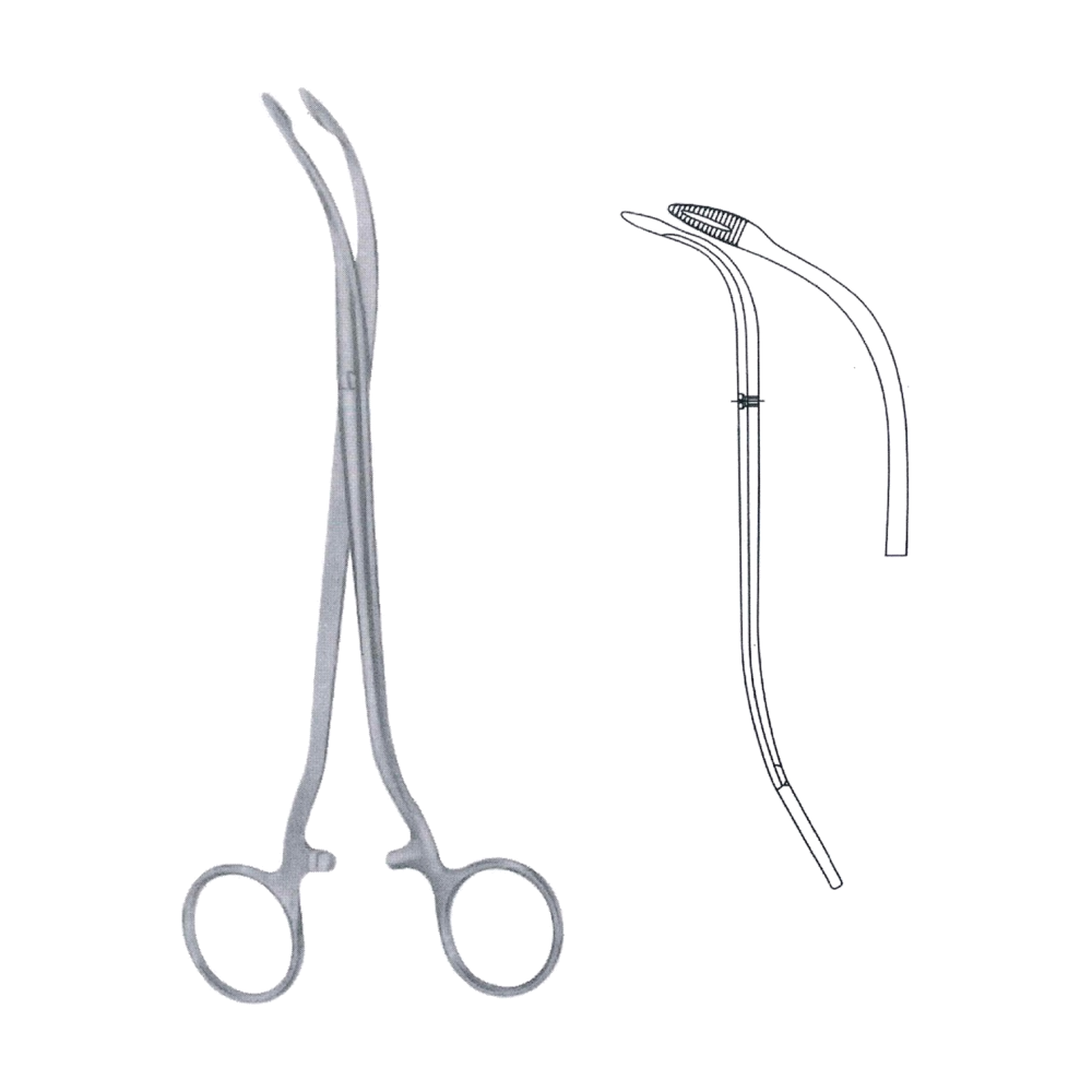 Duplay Sponge & Dressing Forceps 19 cm, 7 1/2", Slight Curve (MB6-287)