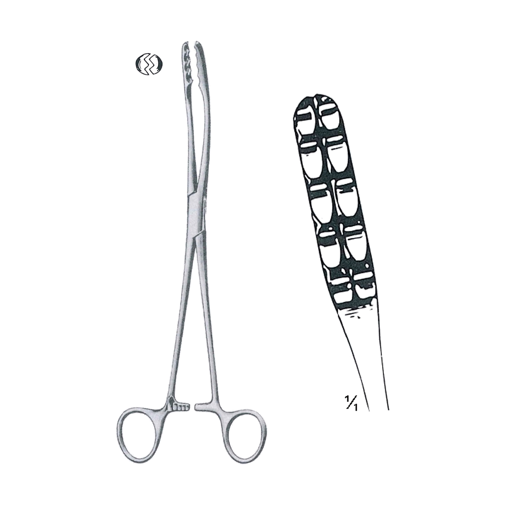Ulrich Sponge Forceps 25 cm, 10", Curved (MB6-295)
