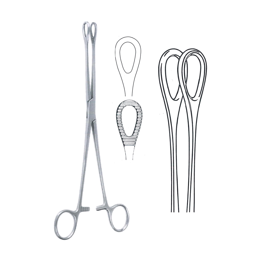 Foerster-Ballenger Sponge Forceps (Bullet Holding Forceps) 18 cm, 7", Straight, Smooth (MB6-314)