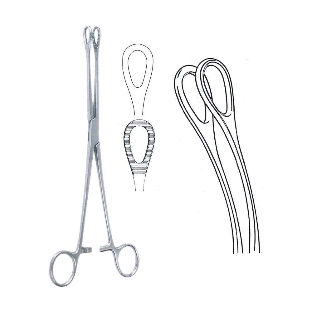 Foerster-Ballenger Sponge Forceps (Bullet Holding Forceps) 18 cm, 7", Curved, Smooth (MB6-320)