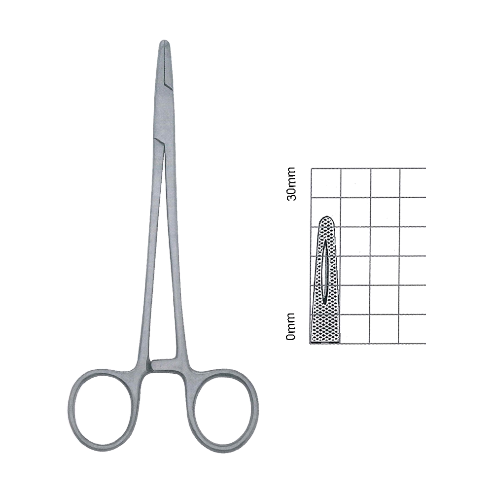 Mayo-Hegar Needle Holders 20.3 cm, 8", Serrated-Grooved (MB7-007)