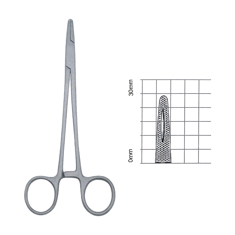 Mayo-Hegar Needle Holders 26 cm, 10 1/4", Serrated-Grooved (MB7-010)