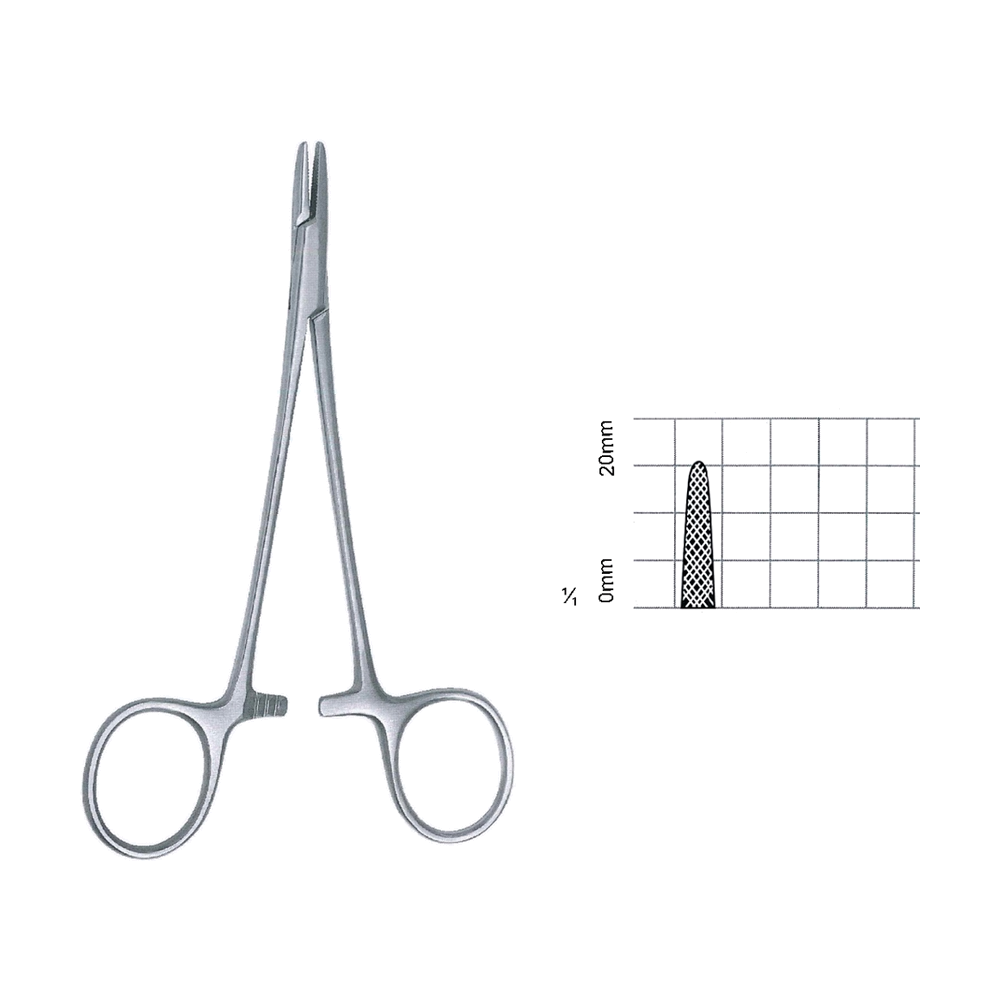 Baumgartner Needle Holders 14 cm, 5 1/2", Serrated-Solid (MB7-021)