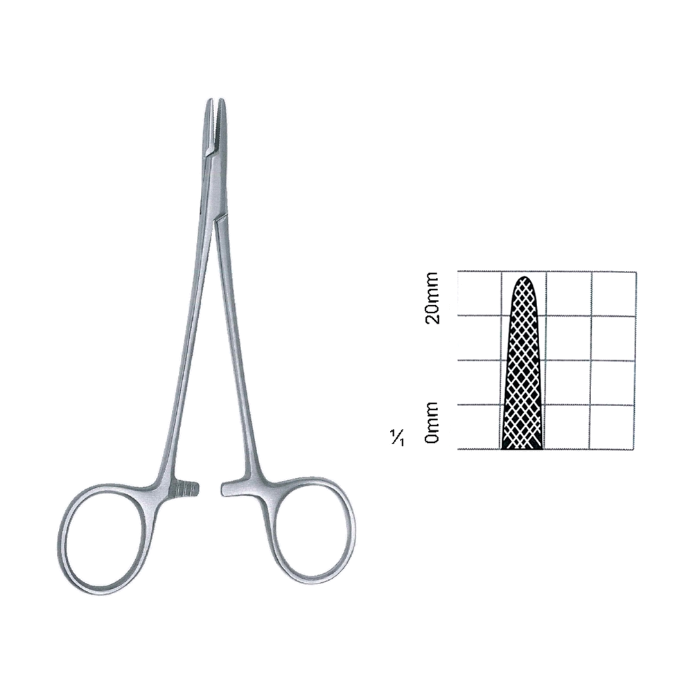 Baumgartner Needle Holders 17.8 cm, 7", Serrated-Solid (MB7-023)