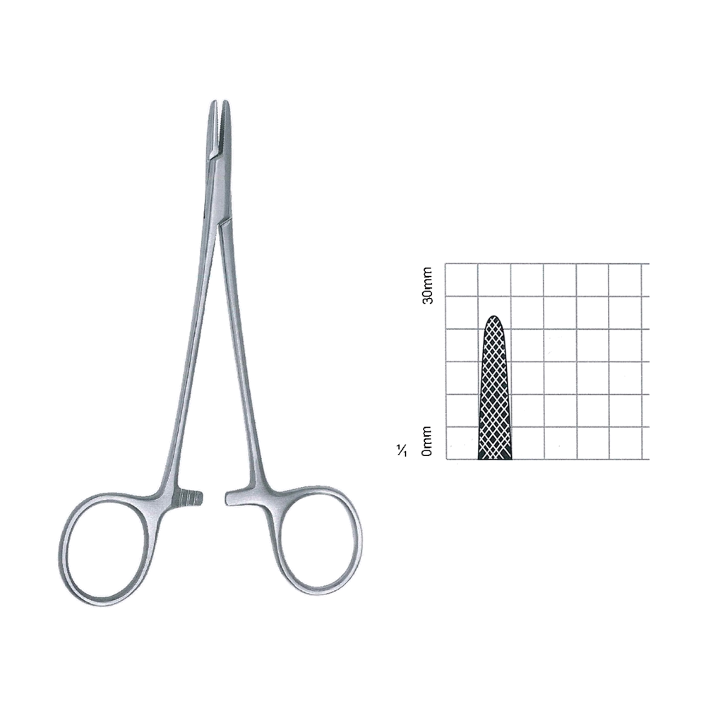 Baumgartner Needle Holders 20.3 cm, 8", Serrated-Solid (MB7-024)