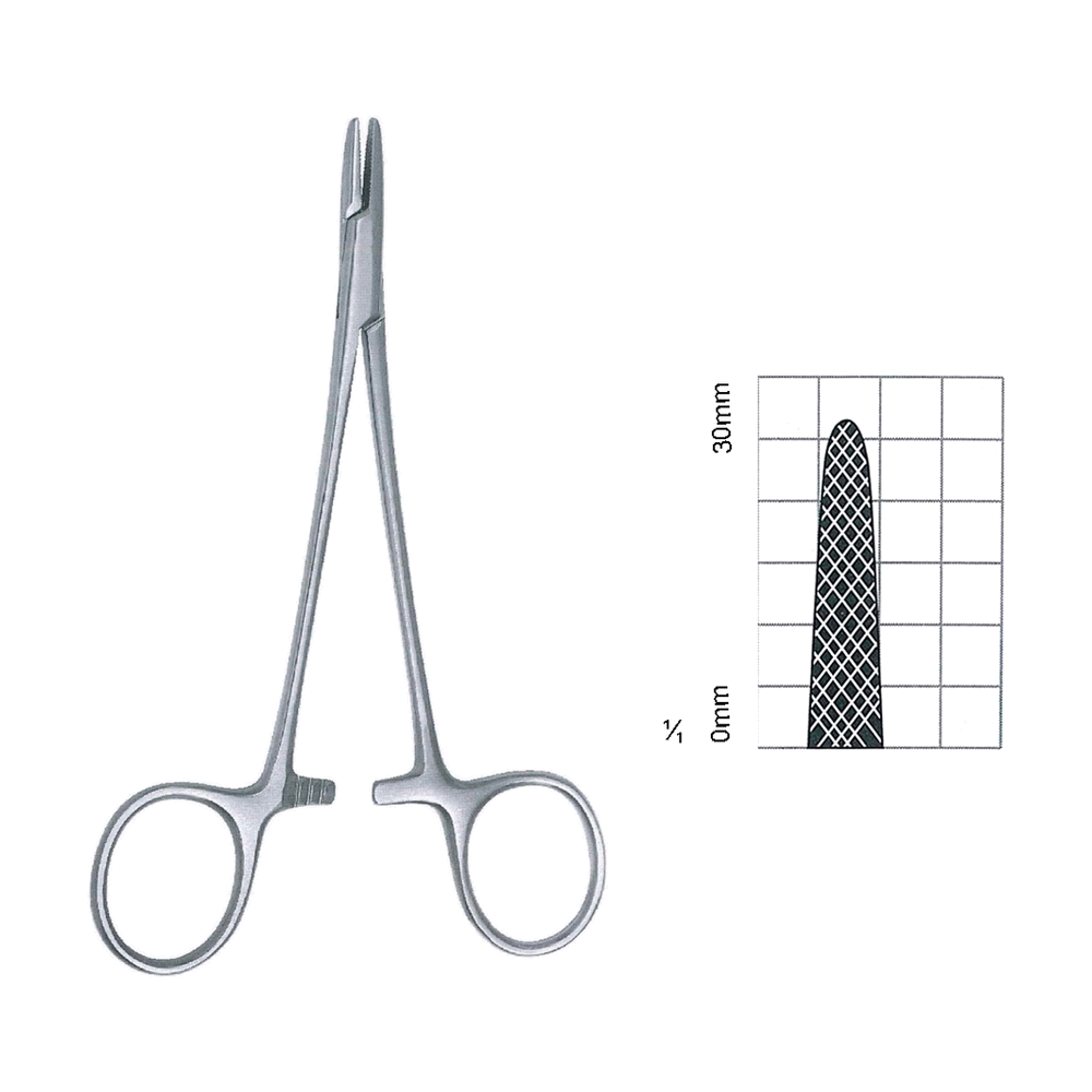 Baumgartner Needle Holders 30.5 cm, 12", Serrated-Solid (MB7-027)