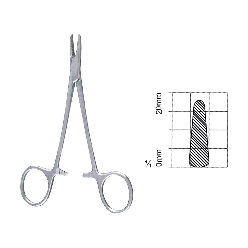 Brown Needle Holders 17.8 cm, 7", Straight (MB7-063)