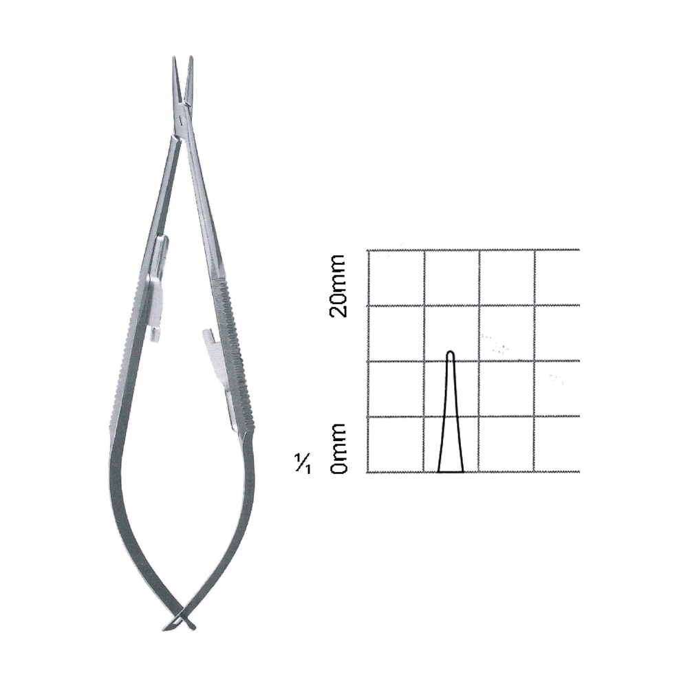 Castroviejo Needle Holders 17.8 cm, 7", Straight, Smooth, With Lock (MB7-116)