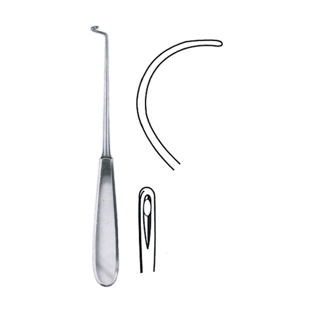 Deschamps Needle 20 cm, 8", Blunt, for Right Hand (MB7-404)
