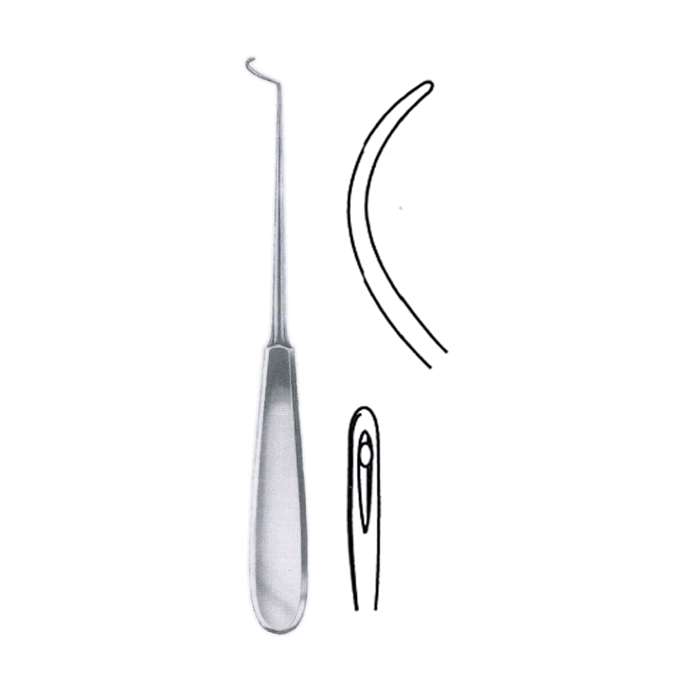 Deschamps Needle 21 cm, 8 1/4", Blunt, for Right Hand (MB7-406)