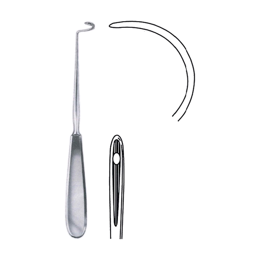 Deschamps Needle 20 cm, Blunt, for Left Hand (MB7-409)
