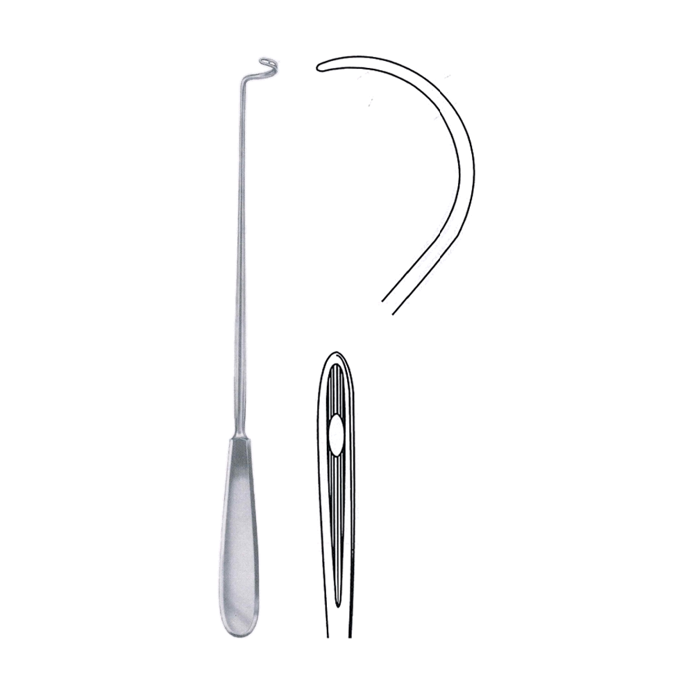 Deschamps Needle 27 cm, 10 3/4", Blunt, for Left Hand (MB7-417)