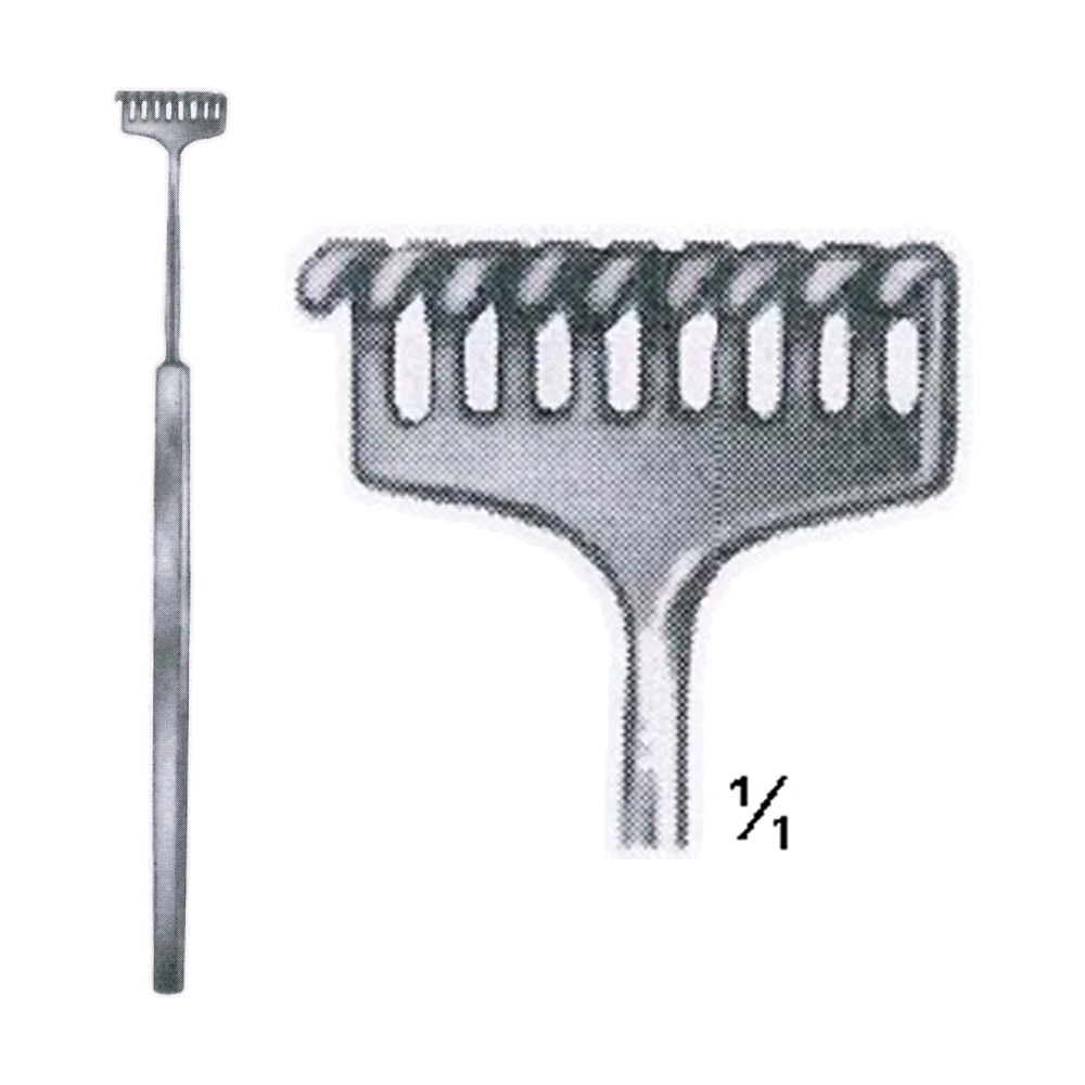 Miller Retractor 13.5 cm, 5 1/4", 9 Prong, Blunt (MB8-061)