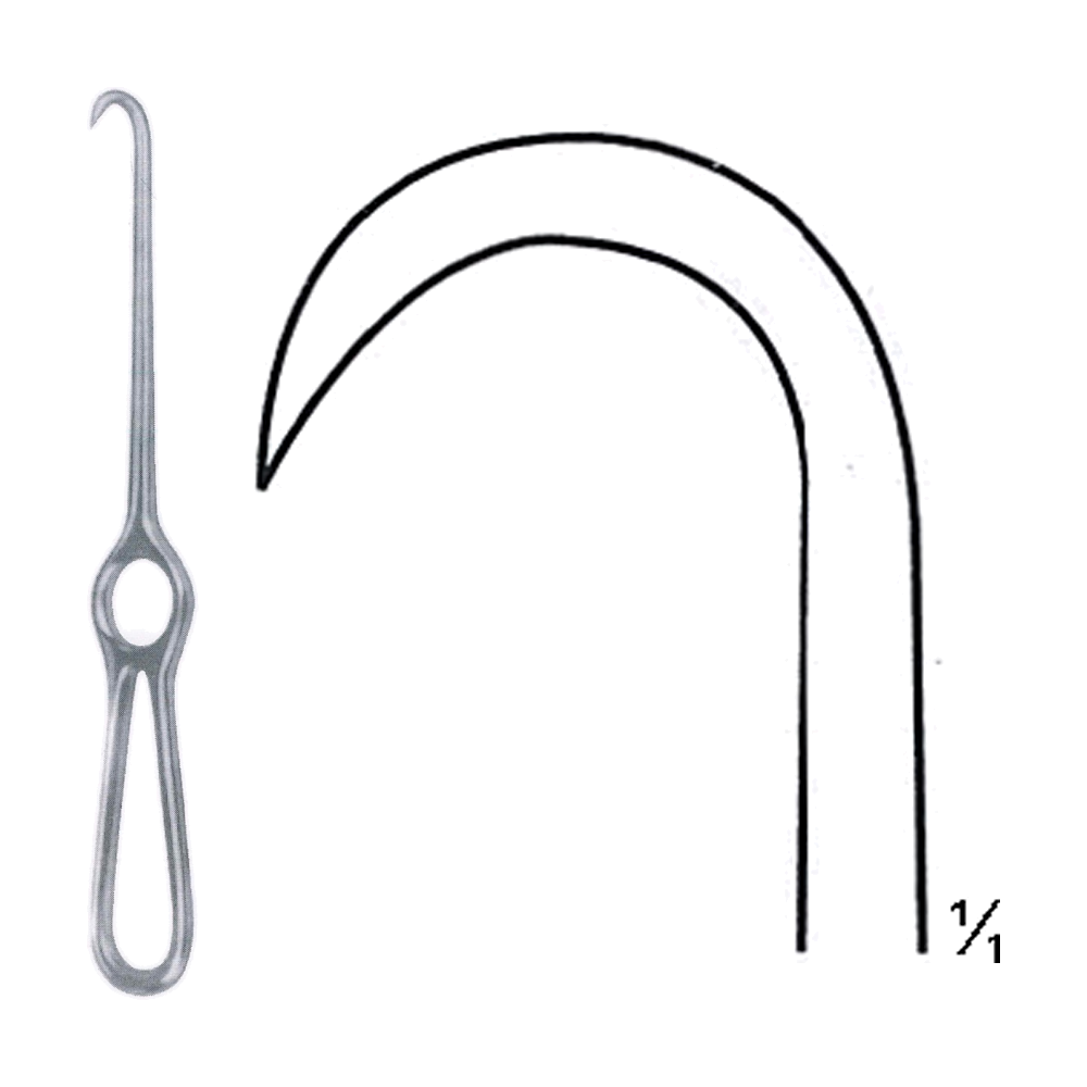 Kocher Hooklet Retractor 22 cm, 8 3/4", Sharp (MB8-085)