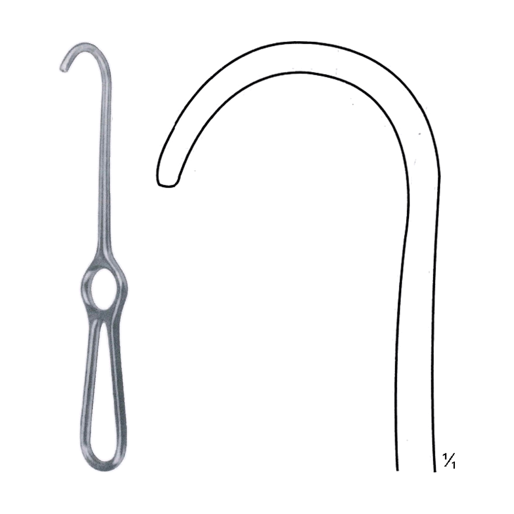 Hooklet Retractor 20 cm, 8", Blunt (MB8-089)