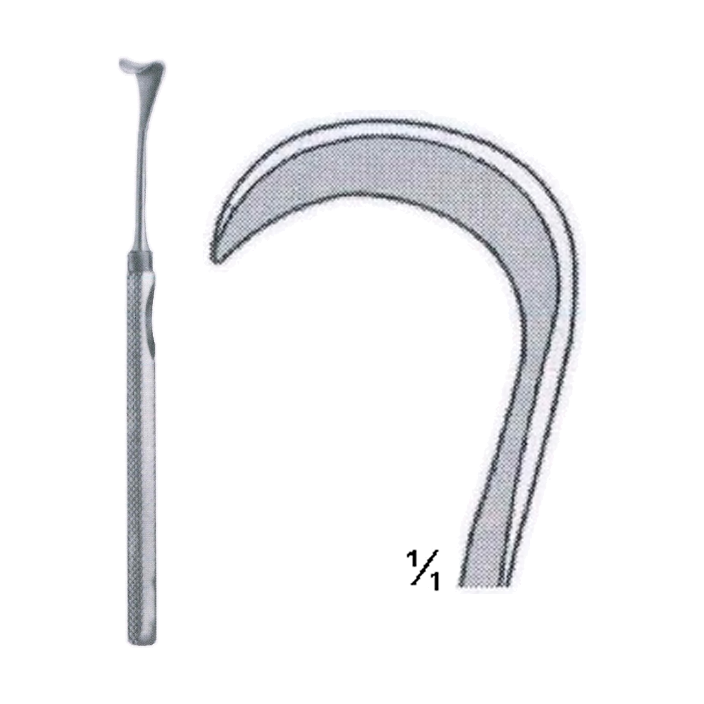 Mannerfelt Hooklet Retractor 15.5 cm, 6", 12 x 16 mm, Fig. 3 (MB8-131)