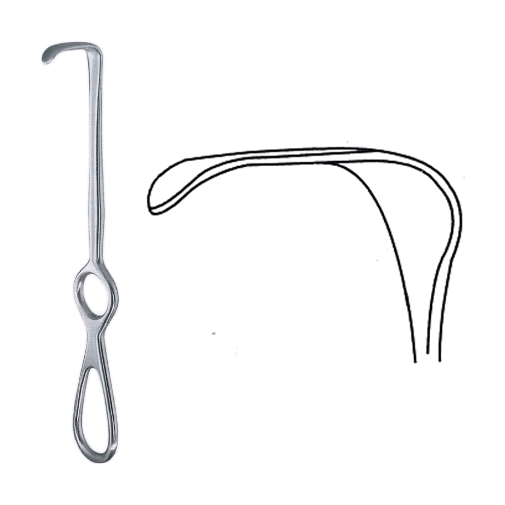 Langenbeck Retractor 20.4 cm, 8", 44 x 15 mm (MB8-211)