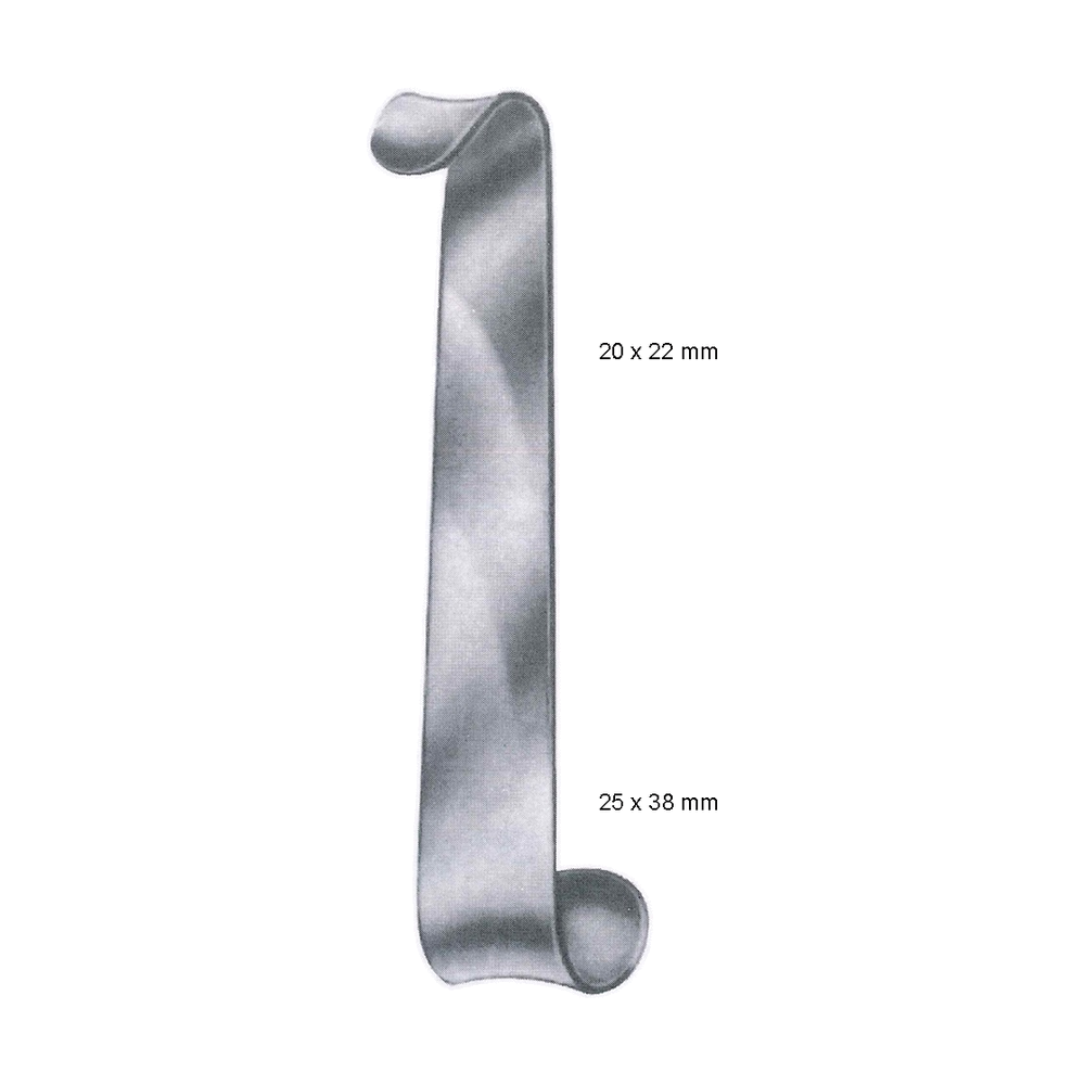 Roux-Magnus Retractor 15 cm, 6", 20 x 22 mm / 25 x 38 mm (MB8-272)