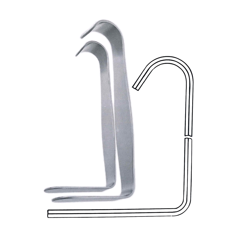 Parker-Mott Retractor 16 cm, 6 1/4", 68 x 24 / 74 x 24 mm (MB8-289)