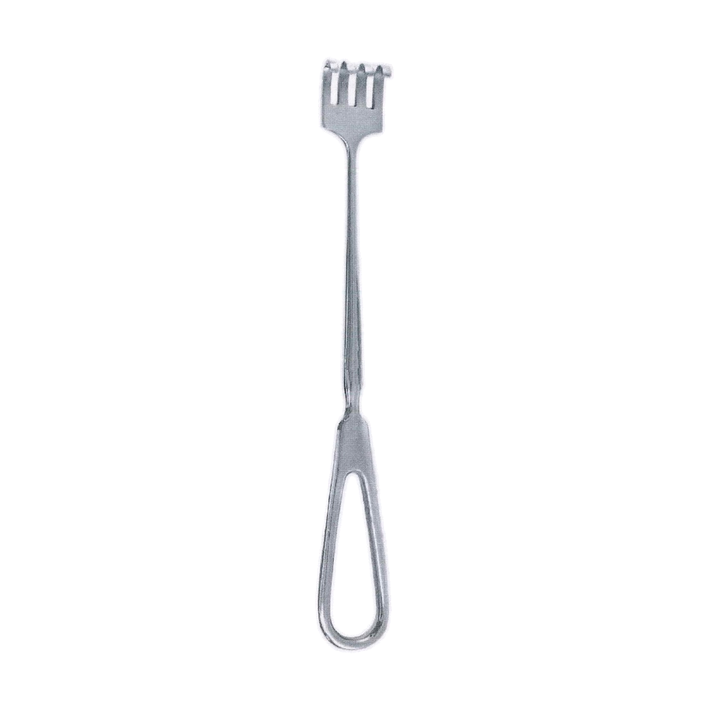 Volkmann Retractor Long Pattern 22.2 cm, 8 3/4", Blunt, 2 Prongs (MB8-290)