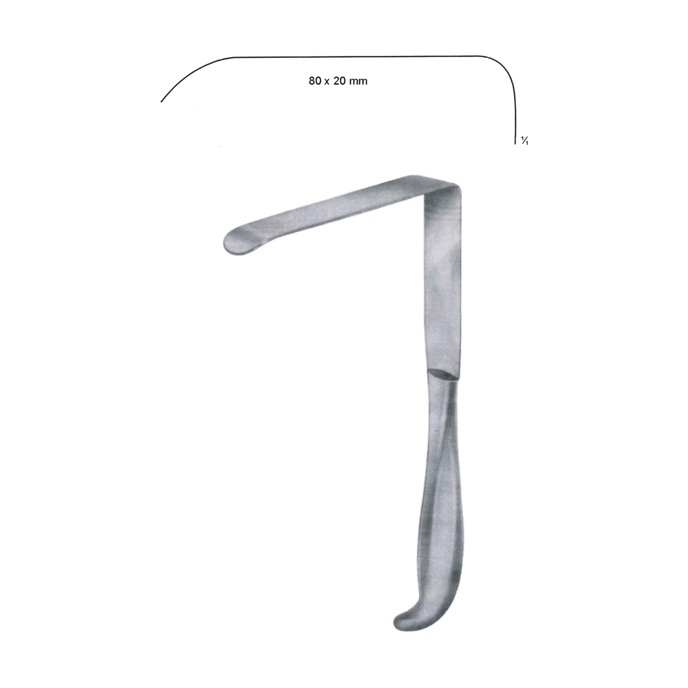 Brunner Retractor 24 cm, 9 1/2", 80 x 20 mm (MB8-322)