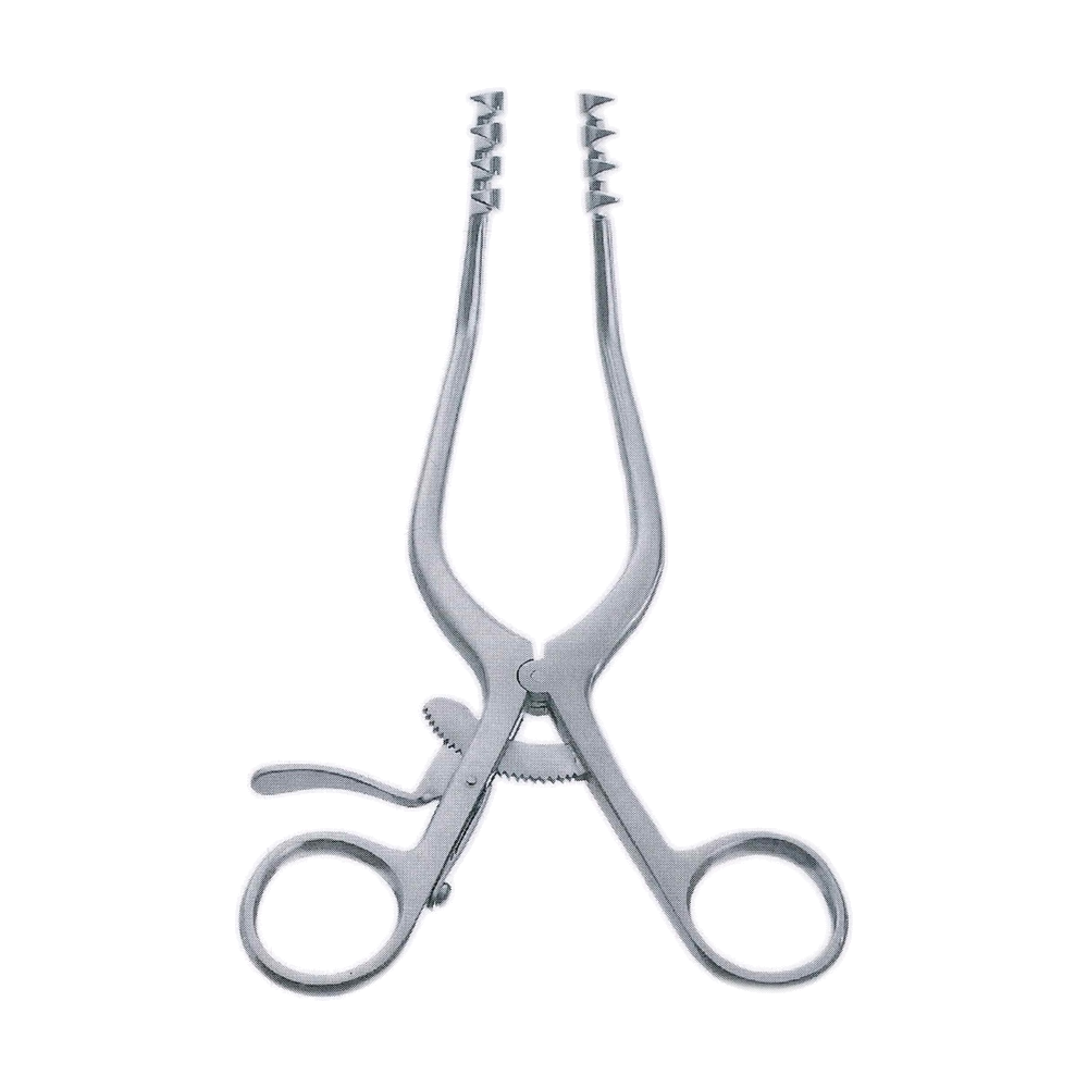 D'Errico-Adson Retractor 19 cm, 7 1/2", 4 x 4 Pronged, 2 cm 3/4" Depth Blade, Sharp (MB8-505)