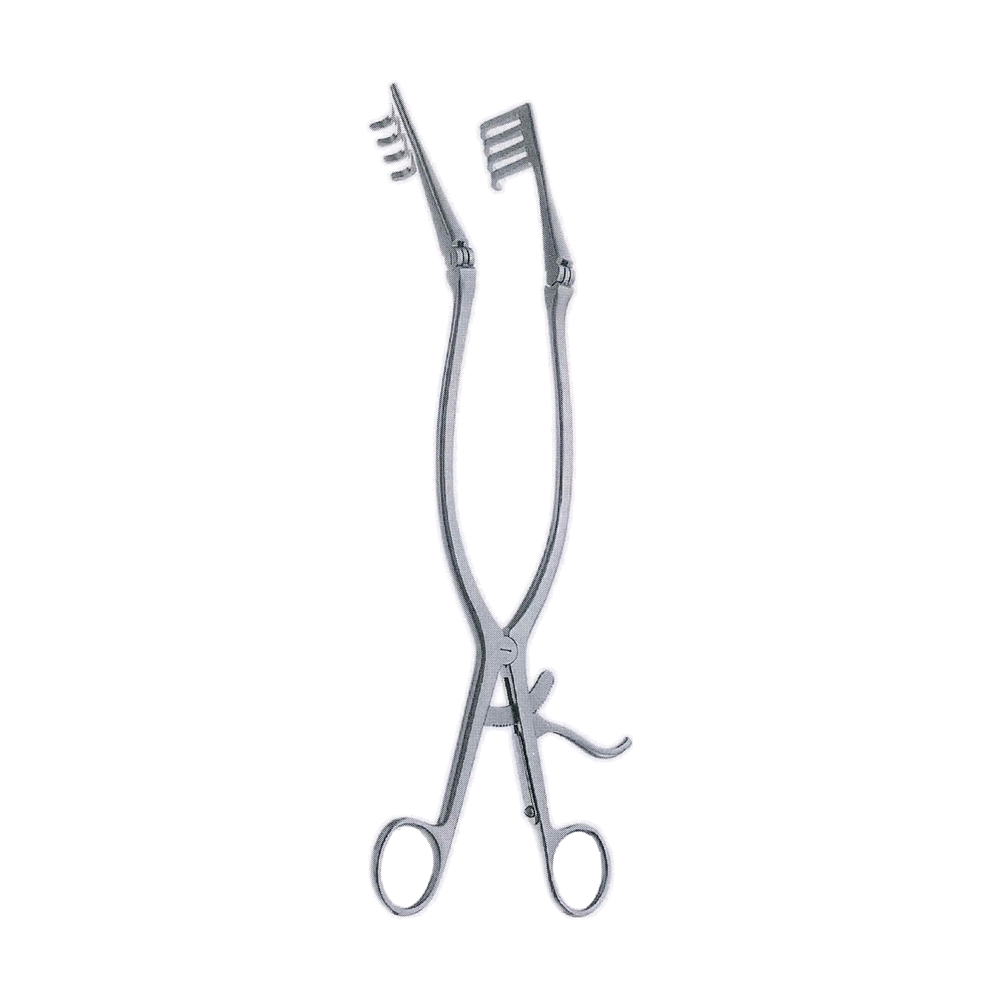 Beckman Retractor 31.1 cm, 12 1/4", 4 x 4 Blunt Prongs 27 mm, Side Blade 1.7 cm 5/8" Deep (MB8-518)