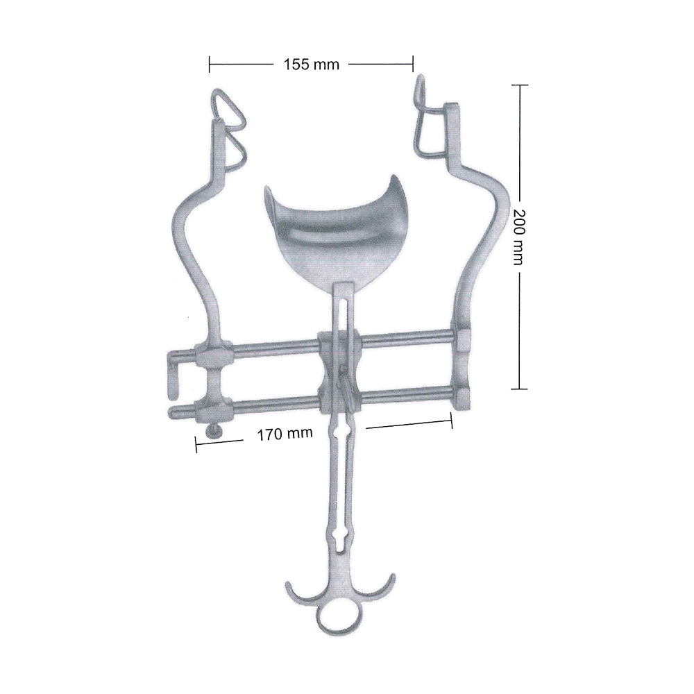 Balfour Retractor, Lateral Blades 60 mm Deep, Center Blade 47 x 80 mm (MB8-530)