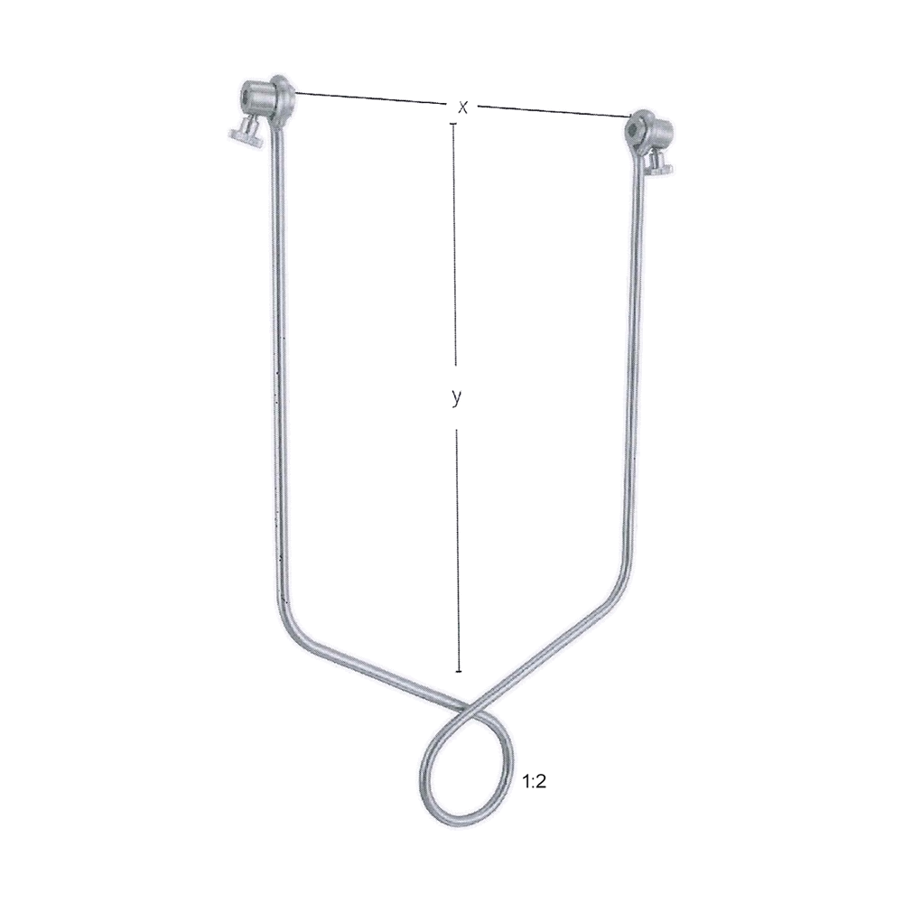 Bohler Kirschner Extension Bow, x = 75 mm, y = 90 mm, with 3 Traction Hooks (MB9-1052)