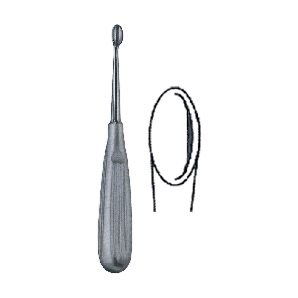 Schede Bone Curette 17 cm, 6 3/4", Size 0 (MB9-428)