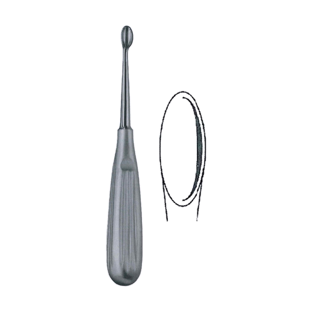 Schede Bone Curette 17 cm, 6 3/4", Size 4 (MB9-432)