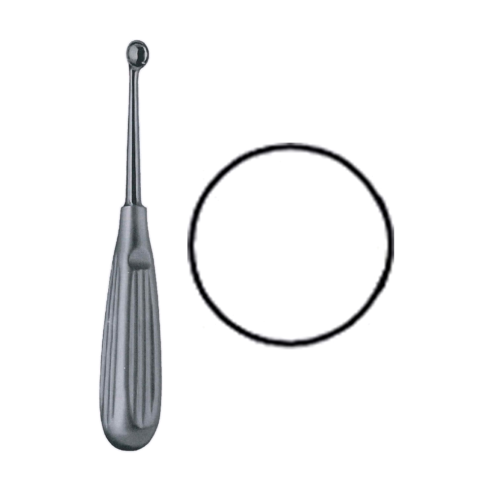 Bruns Bone Curette 17 cm, 7", Size 0 (MB9-435)