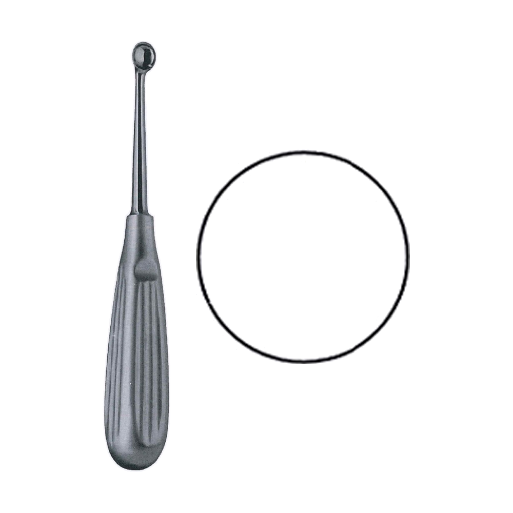Bruns Bone Curette 17 cm, 7", Size 4 (MB9-439)