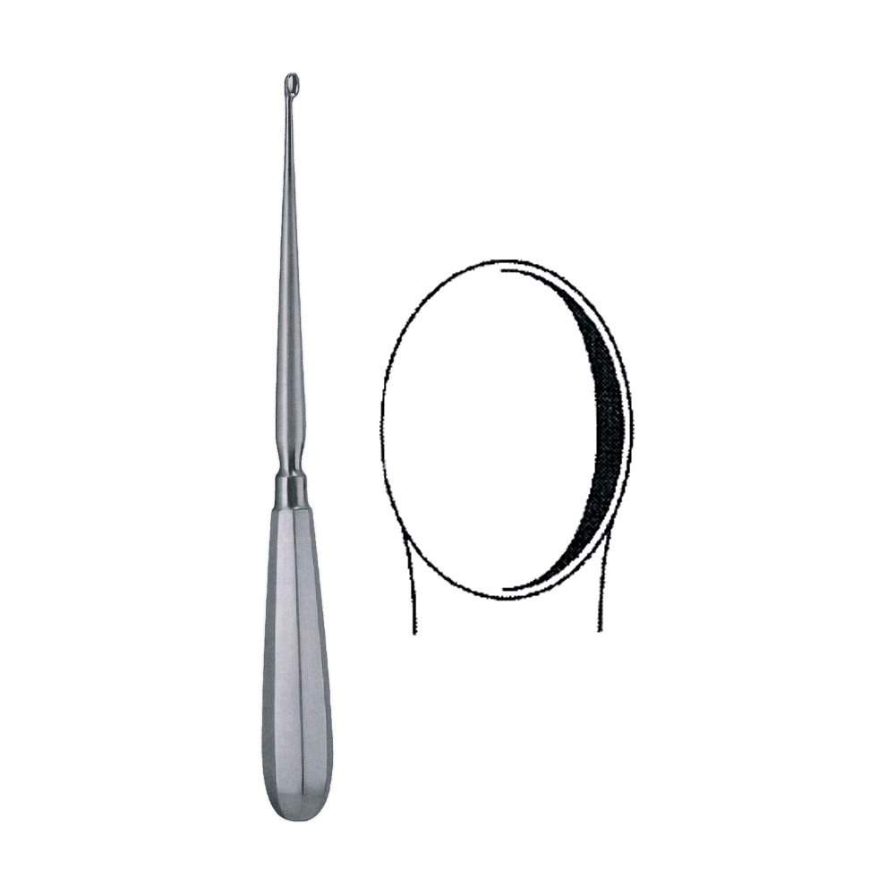 Simon Bone Curette, Sharp / Rigid 25.0 cm, 9 3/4", Size 5 (MB9-466)