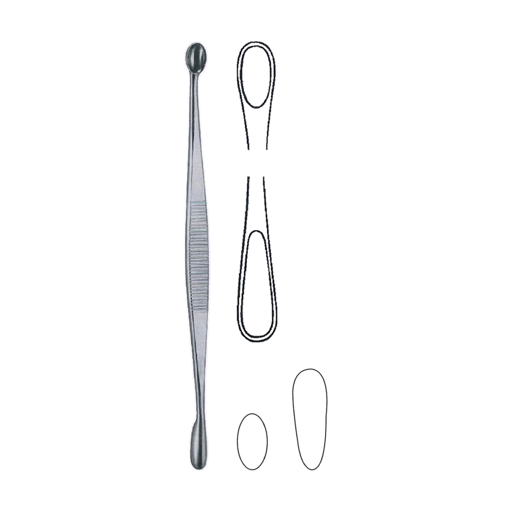 Volkmann Curette, Oval / Oval 17 cm, 6 3/4" (MB9-470)