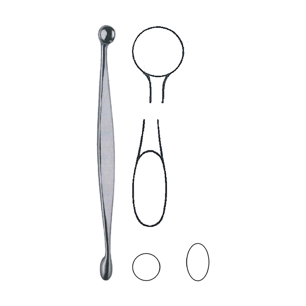 Volkmann Curette, Round / Oval 13 cm, 5 1/4" (MB9-471)