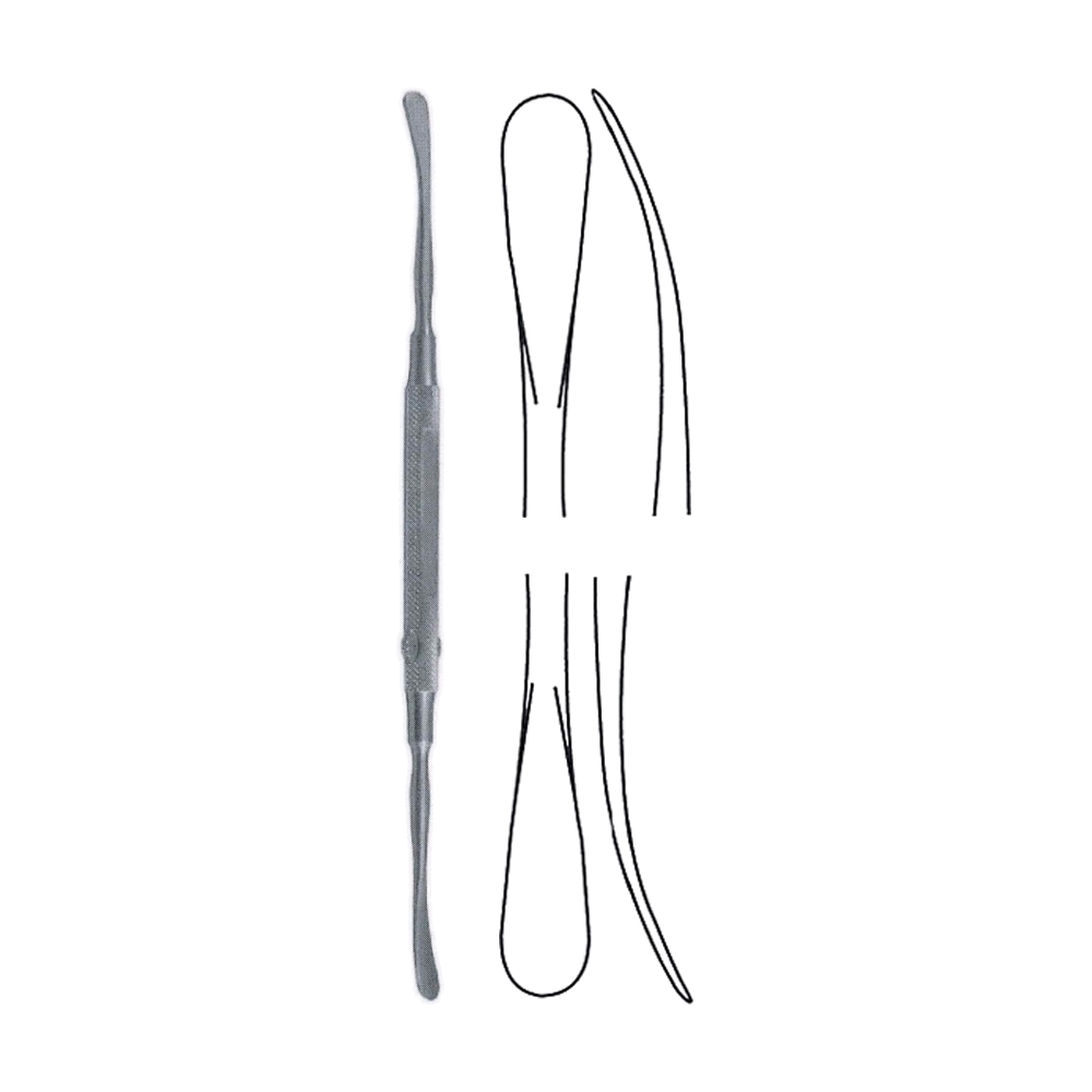 Freer Elevator 18.5 cm, 7 1/4", Double Ended, 5 mm Sharp End, 5 mm Blunt End (MB9-514)