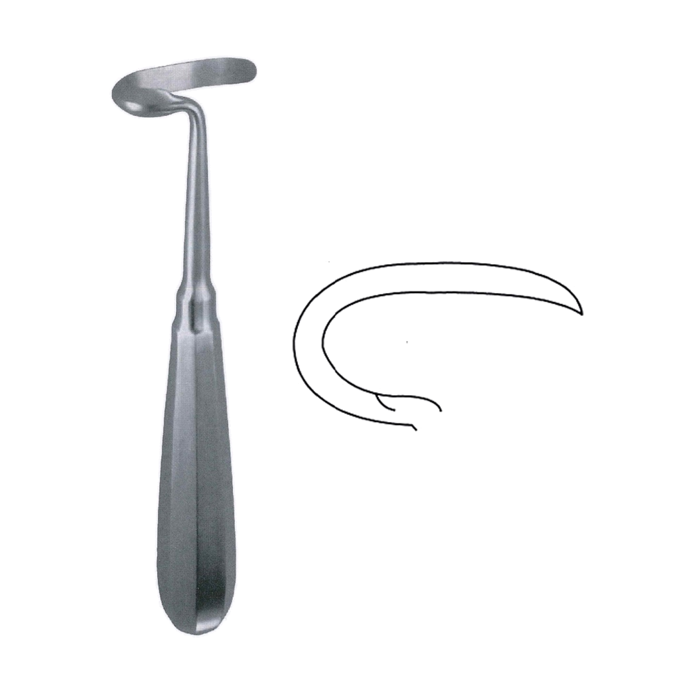 Doyen Rib Raspatory 17 cm, 7", Right Curved, For Adults (MB9-519)