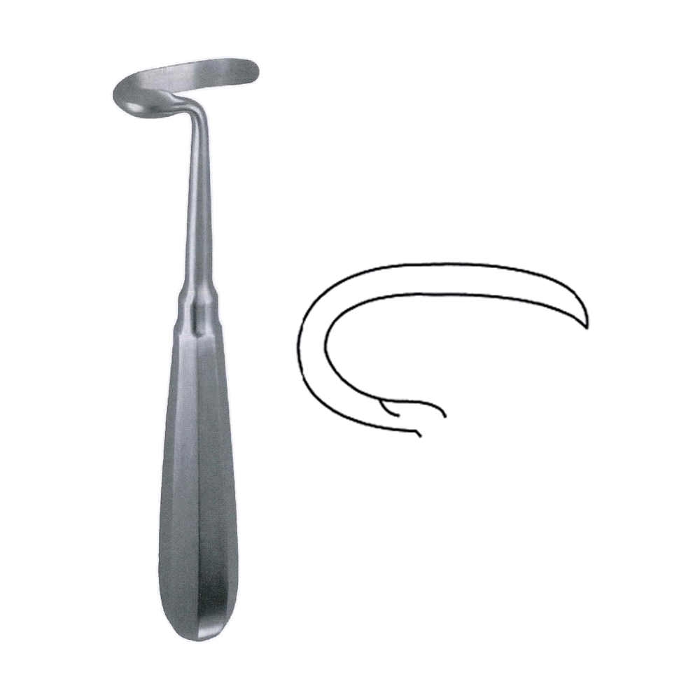 Doyen Rib Raspatory 17 cm, 7", Right Curved, For Children (MB9-520)