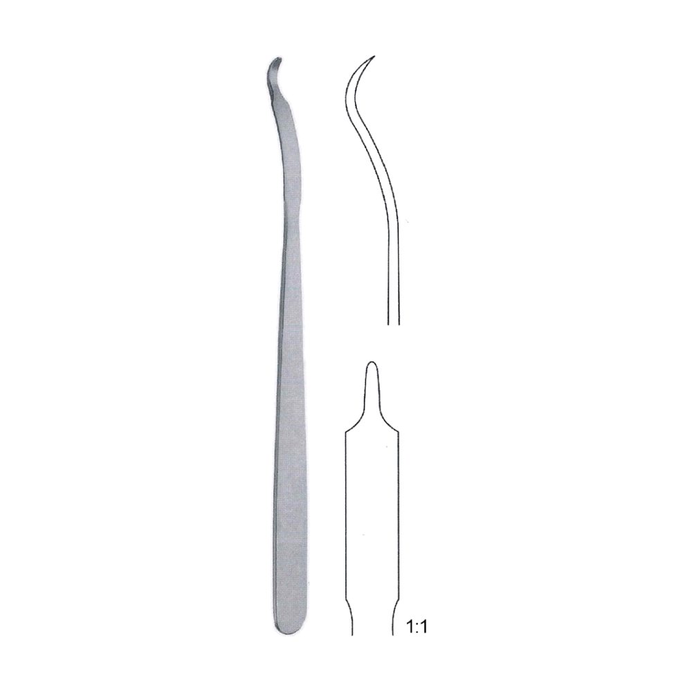 Mini-Hohmann Bone Elevator 16 cm, 6 1/4", 8 mm Width Blade (MB9-562)