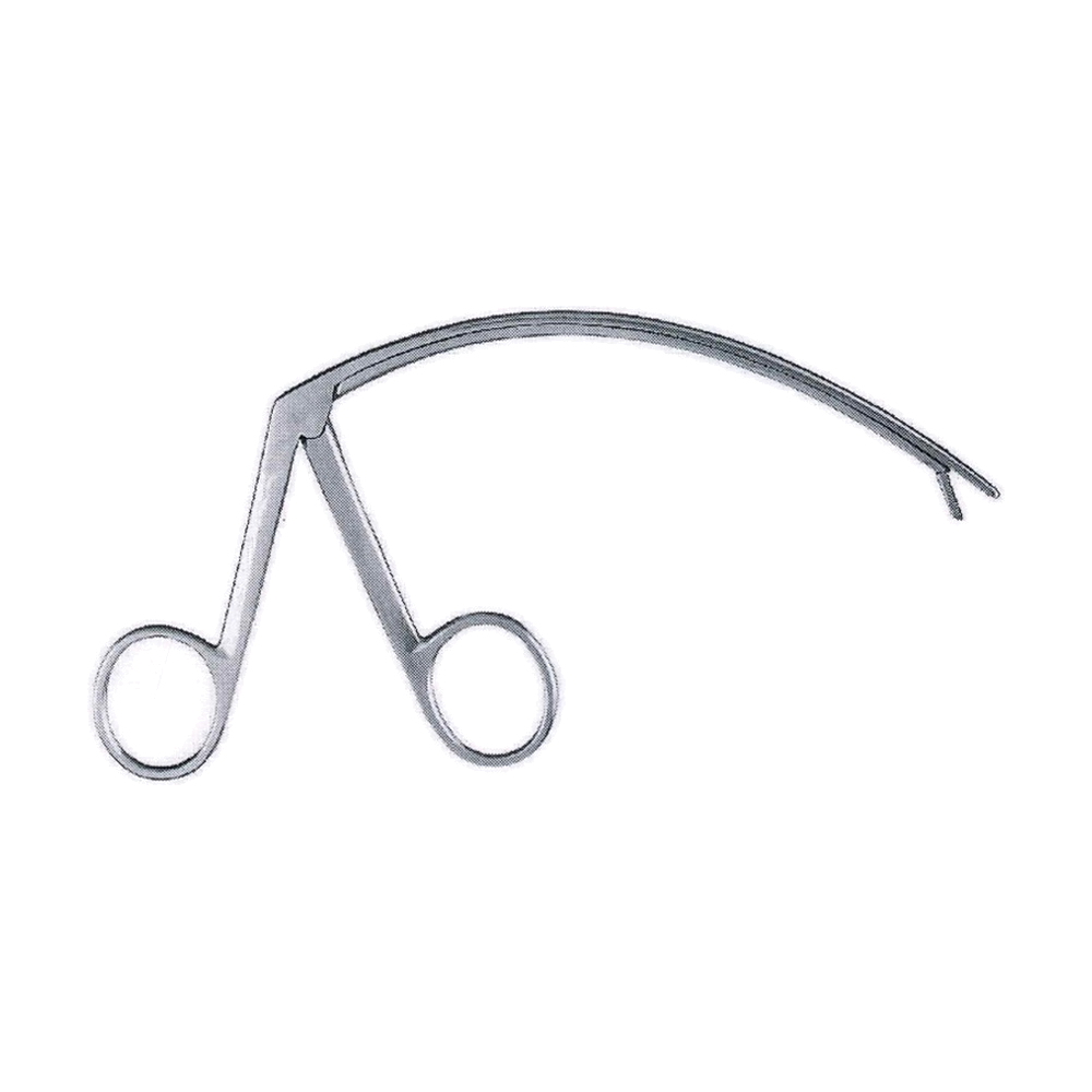 Carroll Tendon Forceps 13 cm, 5", Curved Shaft, 2 mm x 6 mm (MB9-618)