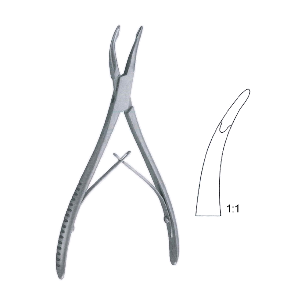 Stellbrink Bone Rongeur 17.5 cm, 7", Slightly Curved (MB9-667)