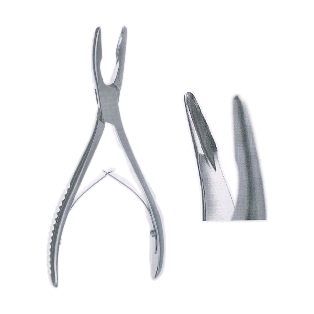 Bane Bone Rongeur 18 cm, 7", Single Action, Curved, 3 x 16 mm (MB9-683)
