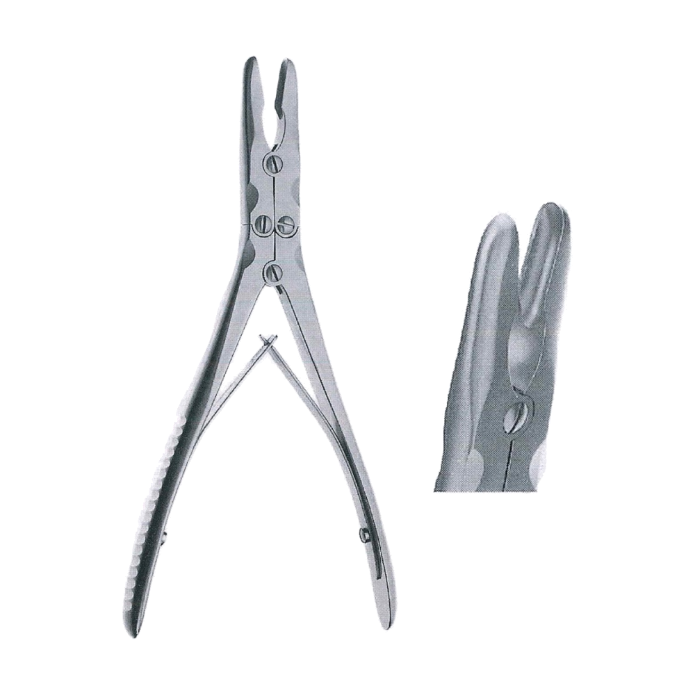 Ruskin Rongeur 18.5 cm, 7 1/4", Double Action, 6 x 16 mm, Straight, Curved (MB9-694)
